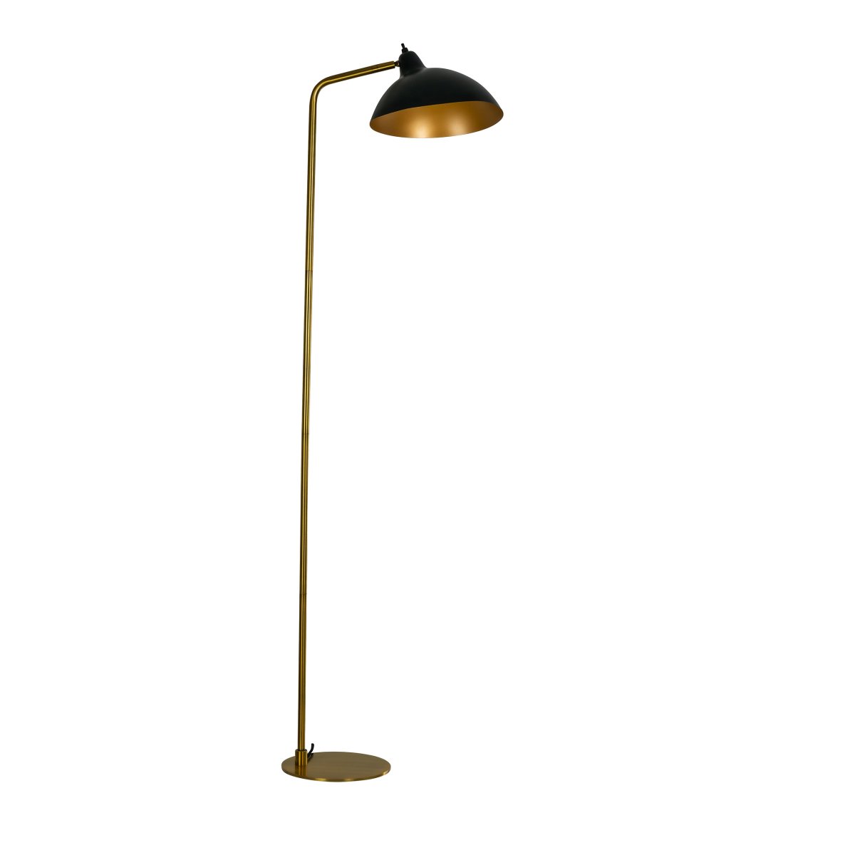Futura Messing stehlampe Von Dyberg Larsen - Um die perfekte Atmosph&auml;re zu schaffen, l&auml;sst sich der Lampenschirm sowohl neigen als auch drehen.