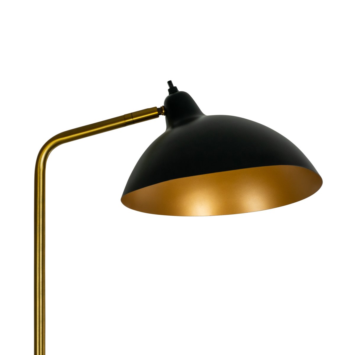Futura Messing stehlampe Von Dyberg Larsen - Um die perfekte Atmosph&auml;re zu schaffen, l&auml;sst sich der Lampenschirm sowohl neigen als auch drehen.