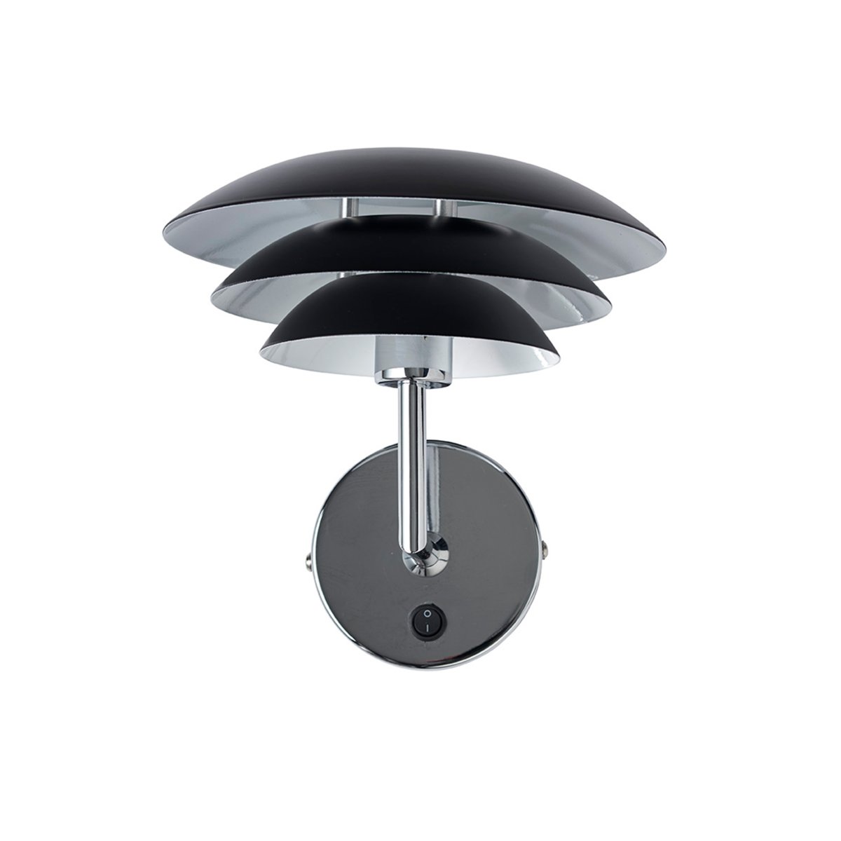 DL20 Schwarz wandlampe Von Dyberg Larsen - Die Wandleuchte DL20 hat ein klassisches und schlichtes Design mit drei Schirmen, die ein schönes und blendfreies Licht erzeugen.