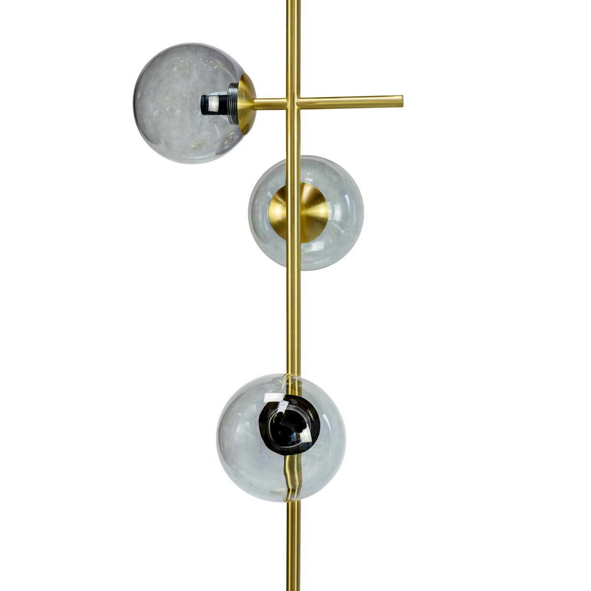 Como Messing stehlampe Von Dyberg Larsen - Die Rauchglasschirme verleihen der Lampe einen einzigartigen Charakter und Sie können mit verschiedenen Lichtquellen experimentieren, um einen persönlichen Ausdruck zu schaffen.