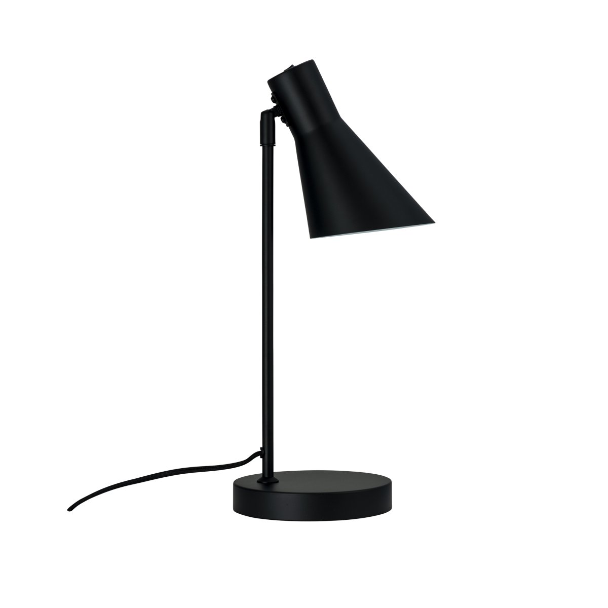 DL12 45cm Schwarz schreibtischlampe Von Dyberg Larsen - DL12 Tischleuchte aus mattschwarzem Metall, mit dreh- und neigbarem Schirm.