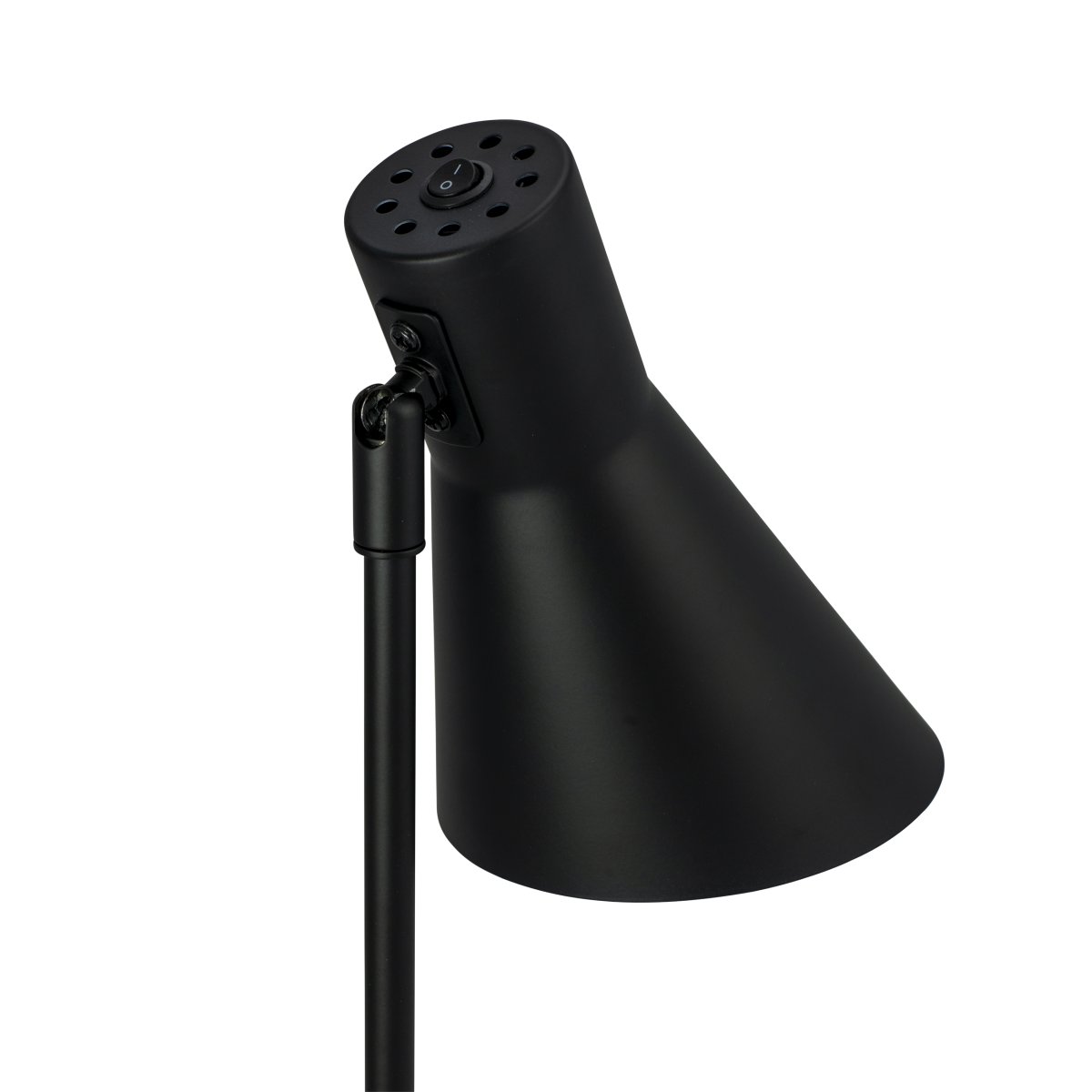 DL12 45cm Schwarz schreibtischlampe Von Dyberg Larsen - DL12 Tischleuchte aus mattschwarzem Metall, mit dreh- und neigbarem Schirm.