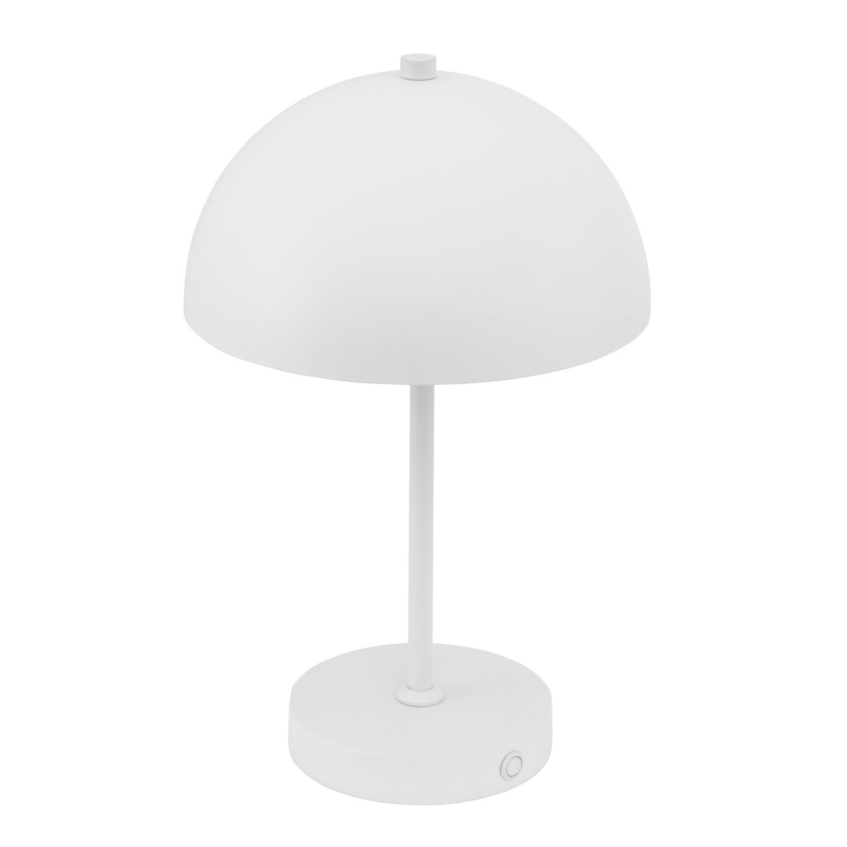 Stockholm 30cm Weiß tragbare Von Dyberg Larsen - Die Stockholm LED-Tischleuchte in Wei&szlig; ist eine wiederaufladbare Lampe mit drei Helligkeitsstufen (100 %, 50 % und 25 %), ideal sowohl f&uuml;r den Innen- als auch den gelegentlichen Au&szlig;enbereich.