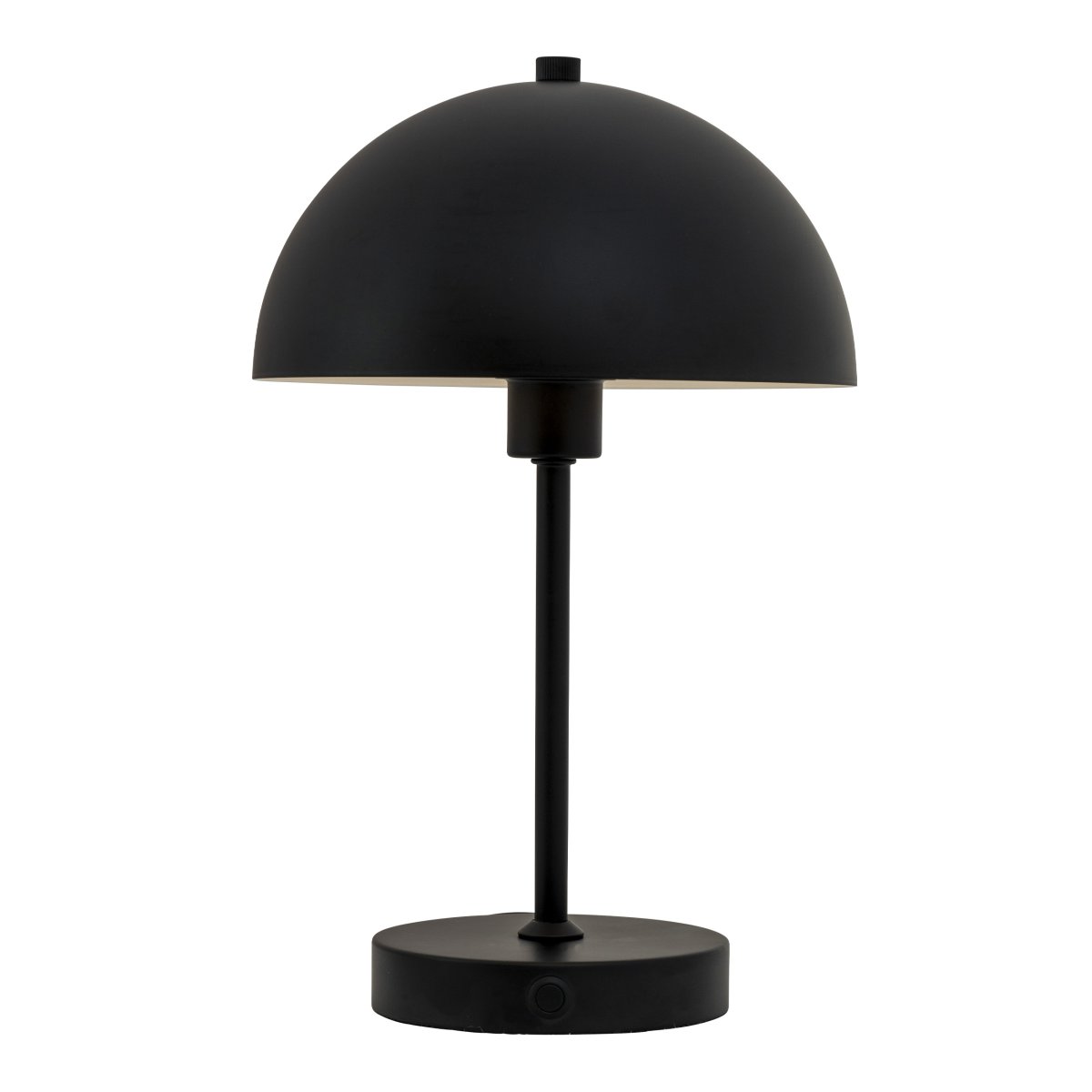 Stockholm 30cm Schwarz tragbare Von Dyberg Larsen - Die Stockholm LED-Tischleuchte in Schwarz ist eine wiederaufladbare Lampe mit drei Helligkeitsstufen (100 %, 50 % und 25 %), ideal sowohl f&uuml;r den Innen- als auch den gelegentlichen Au&szlig;enbereich.
