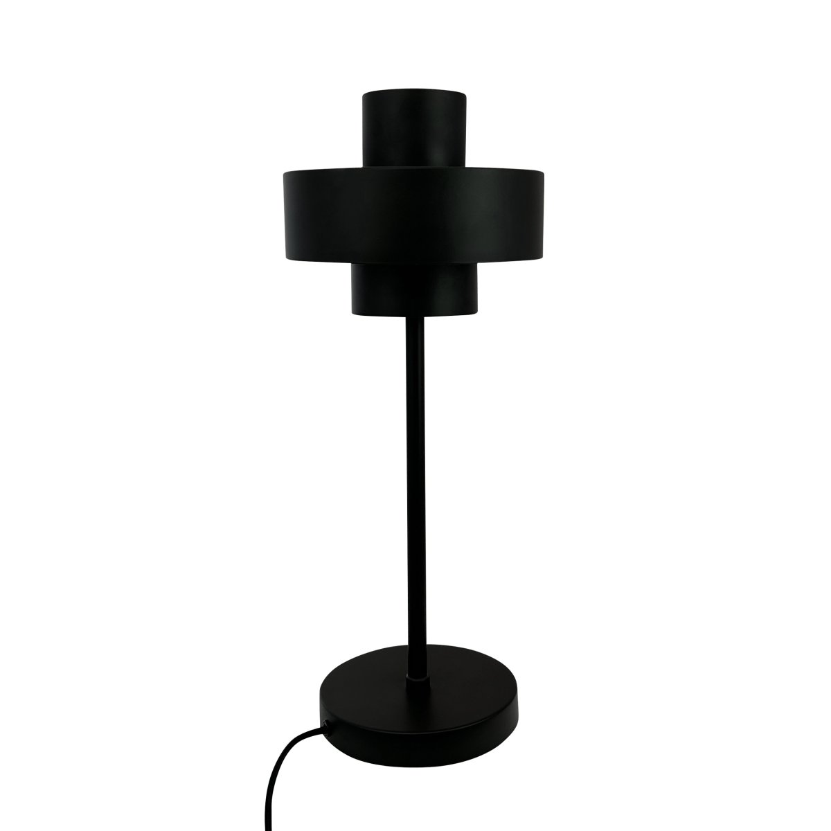 Stoke 50cm Schwarz tischlampe Von Dyberg Larsen - Erhältlich in mehreren Farben und mit einem Netzschalter am Kabel zur einfachen Verwendung.
