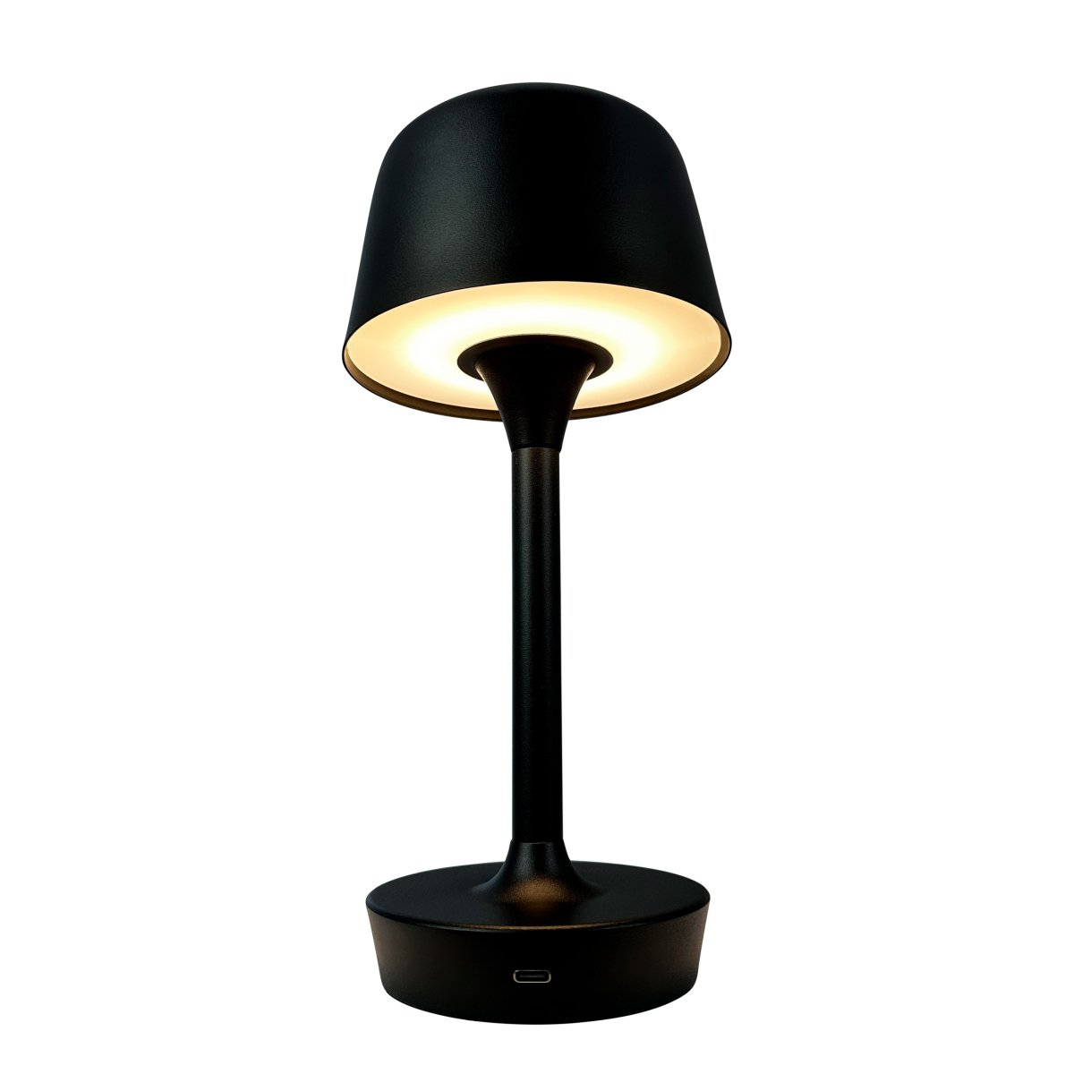 Flow 25cm Schwarz tragbare Von Dyberg Larsen - Die Lampe ist kabellos und leicht zu bewegen, sodass Sie sie überall aufstellen können.