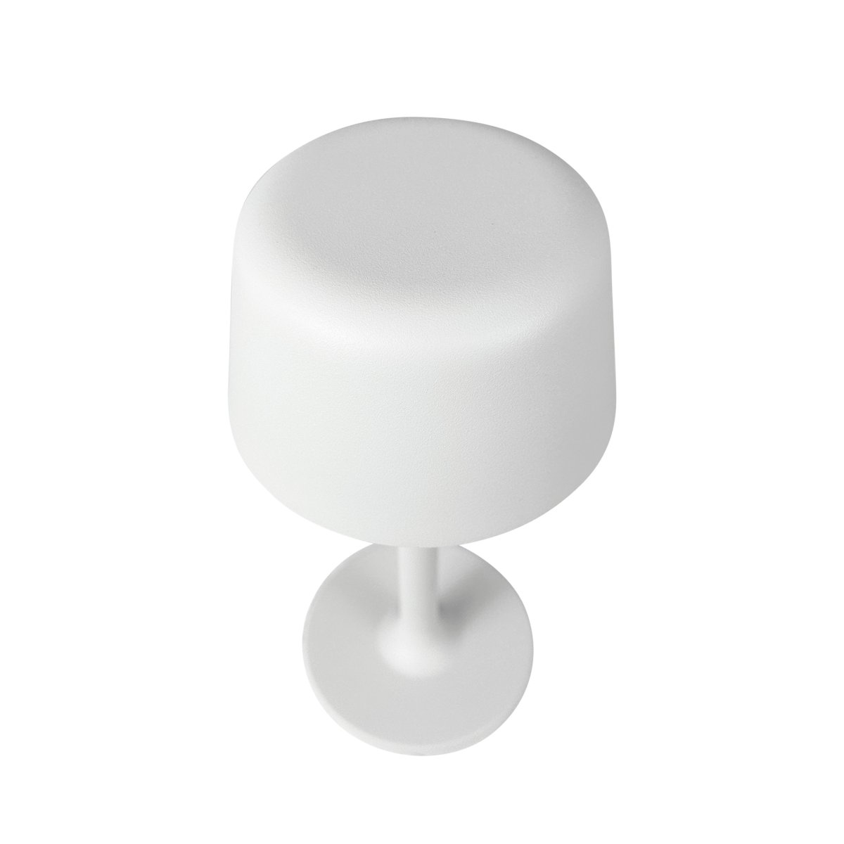 Flow 25cm Weiß tragbare Von Dyberg Larsen - Die Lampe ist kabellos und leicht zu bewegen, sodass Sie sie überall aufstellen können.