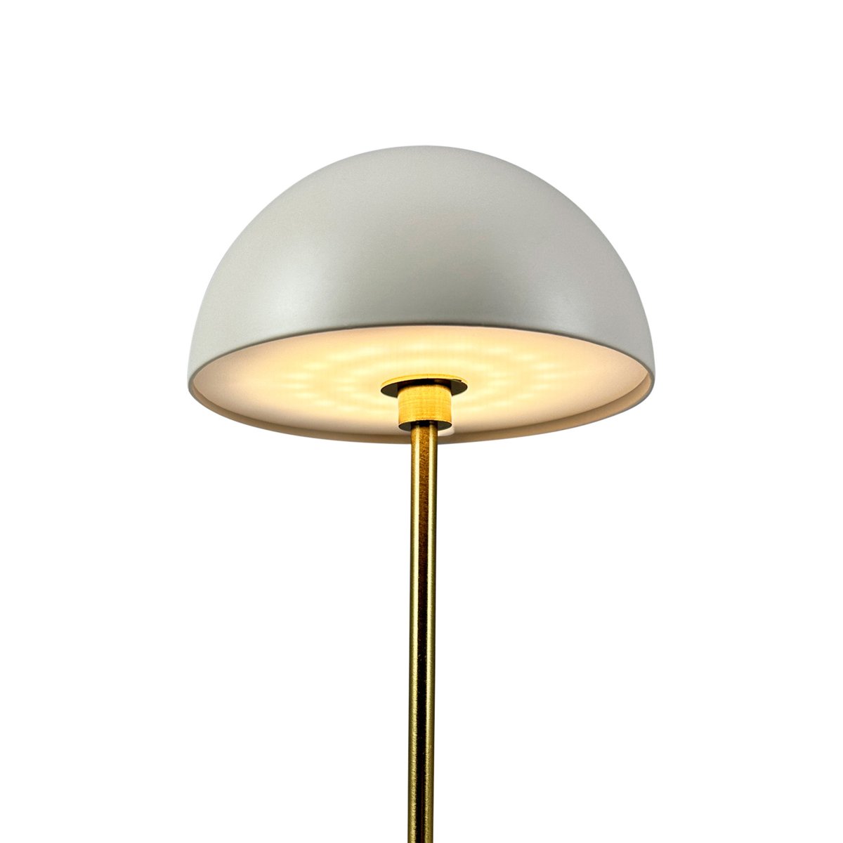 Along set 20cm Beige tragbare Von Dyberg Larsen - Die Along Mini-Tischleuchten mit integrierter LED- und Touch-Technologie vereinen zeitloses Design und Harmonie.