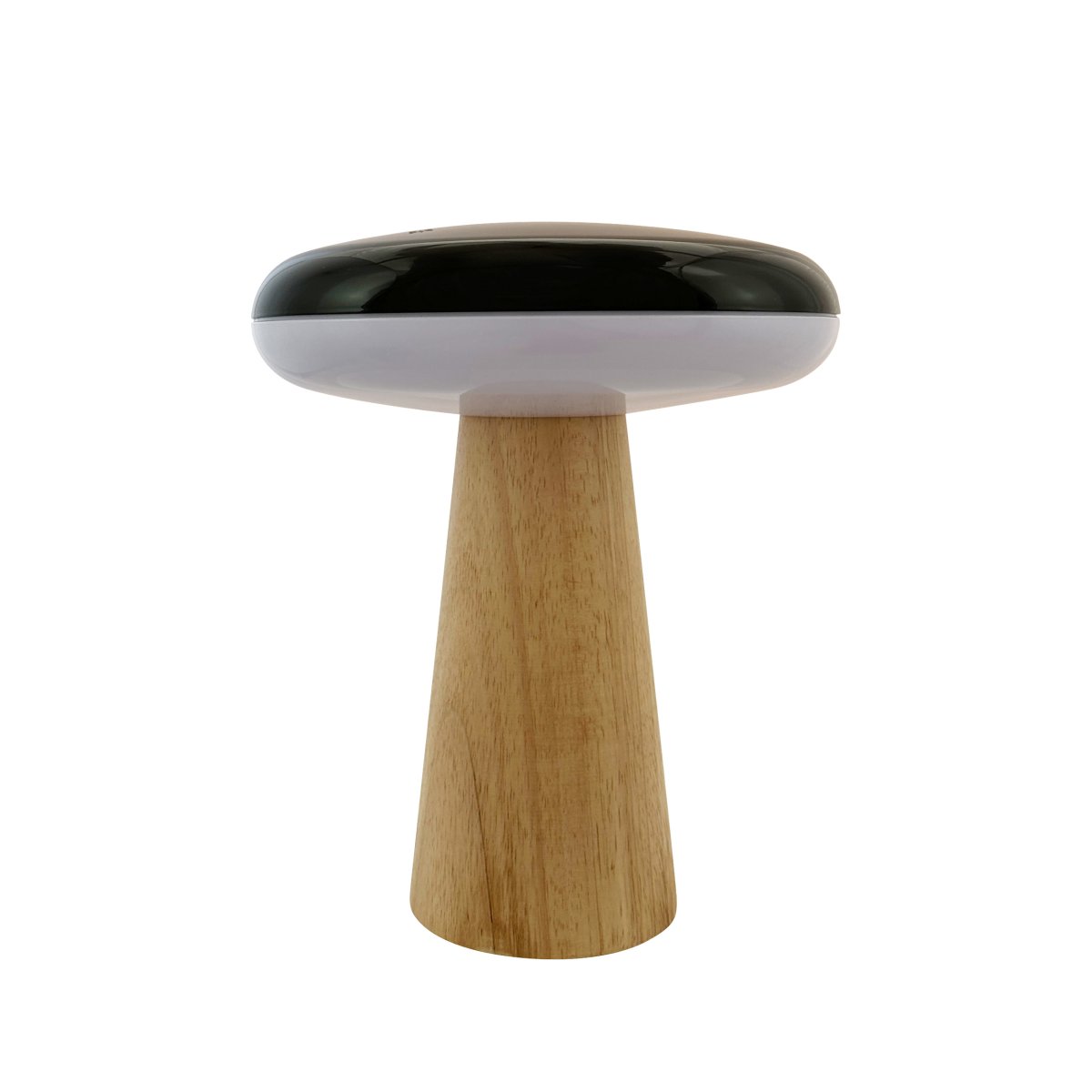 2 Ways 25cm Holz tragbare Von Dyberg Larsen - Mit einem natürlichen Holzsockel, stilvollen Kontrasten in Schwarz und Weiß und drei Helligkeitsstufen, die über den Knopf am Lampenschirm einstellbar sind, können Sie ganz einfach die richtige Atmosphäre schaffen.