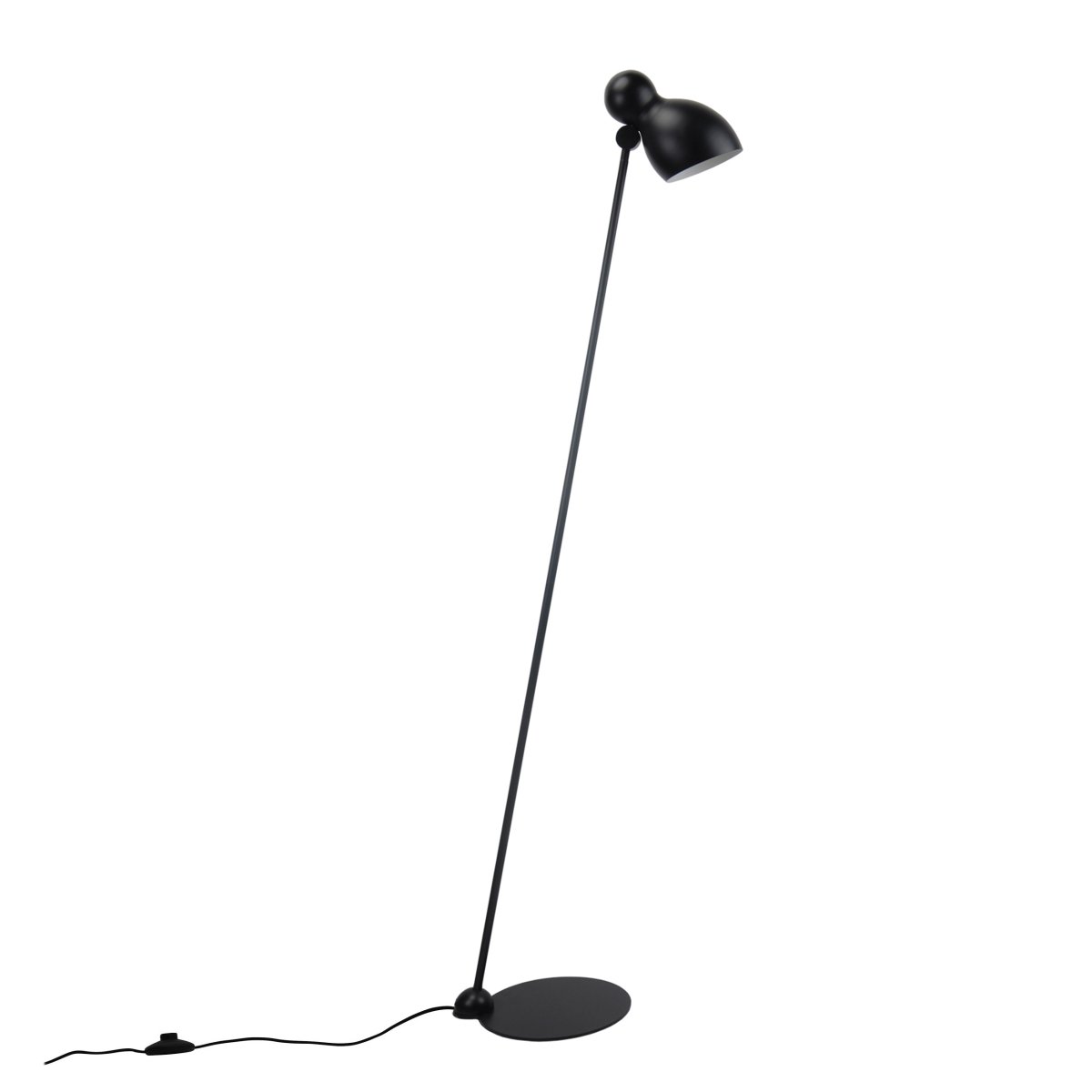 Ludo Schwarz stehlampe Von Dyberg Larsen - Schaffen Sie mit der Ludo-Stehlampe, die vom legendären Ludo-Stück inspiriert ist, eine verspielte Atmosphäre in Ihrem Zuhause.
