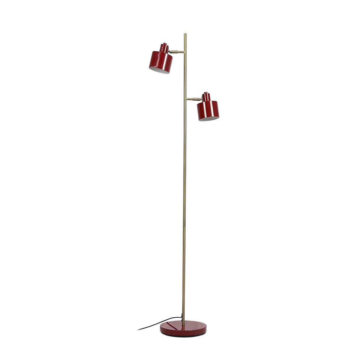 Ocean ROT stehlampe Von Dyberg Larsen - Den handpolerade m&auml;ssingsstommen kan luta upp och ner och ger varje lampa en unik f&auml;rgvariation.