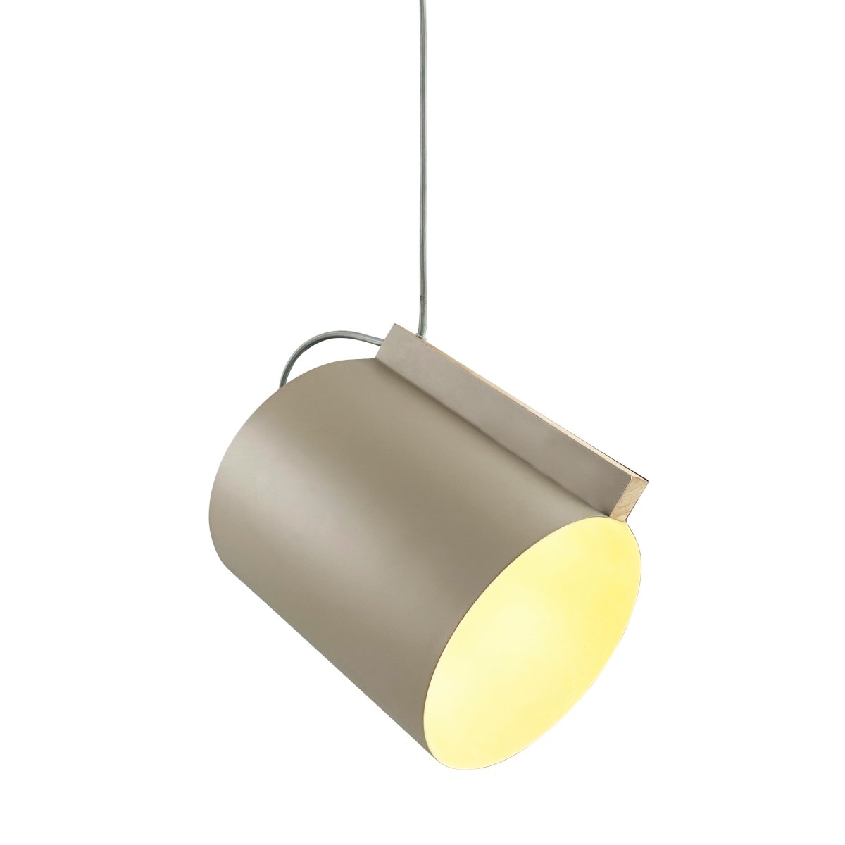 Wum Ø23 Mattgrau hängelampe Von Dyberg Larsen - Tillverkad i metall med en mattgr&aring; finish och en 2 meter l&aring;ng gr&aring; tygsladd, &auml;r Wum en perfekt balans mellan funktion och design.