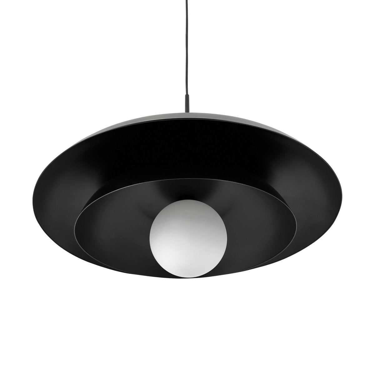 Ava Ø44 Schwarz hängelampe Von Dyberg Larsen - Mit seinem einzigartigen Stil ist diese Pendelleuchte die perfekte Wahl, um jedem Raum in Ihrem Zuhause Licht und Eleganz zu verleihen.