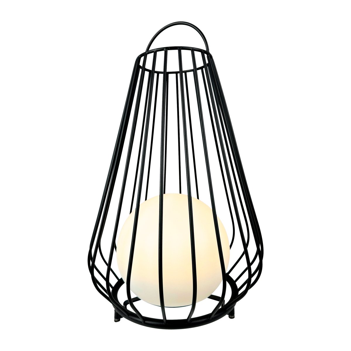 Evesham 48cm Schwarz tragbare Von Dyberg Larsen - Den stiliga svarta f&auml;rgen ger ett naturligt och i&ouml;gonfallande inslag i utomhusmilj&ouml;n och bidrar till en inbjudande atmosf&auml;r p&aring; kv&auml;llen.