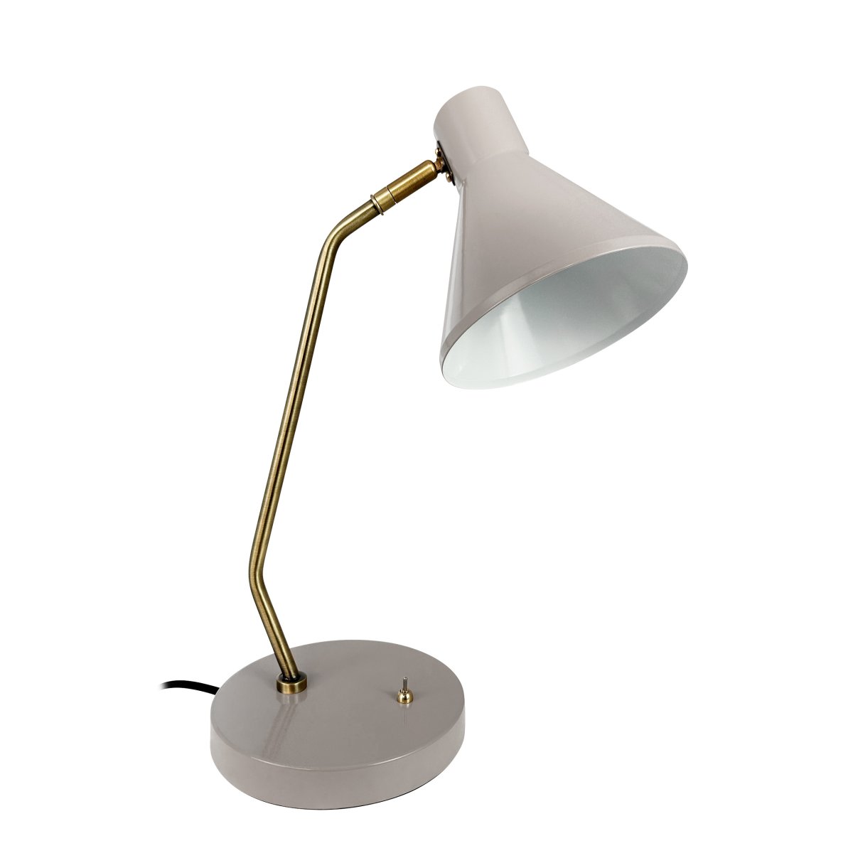 Sleep 43cm Glänzendes Beige schreibtischlampe Von Dyberg Larsen - Diese Tischleuchte vereint schlichte Linien und Funktion, um ein beruhigendes und angenehmes Licht in Ihrer Umgebung zu erzeugen.