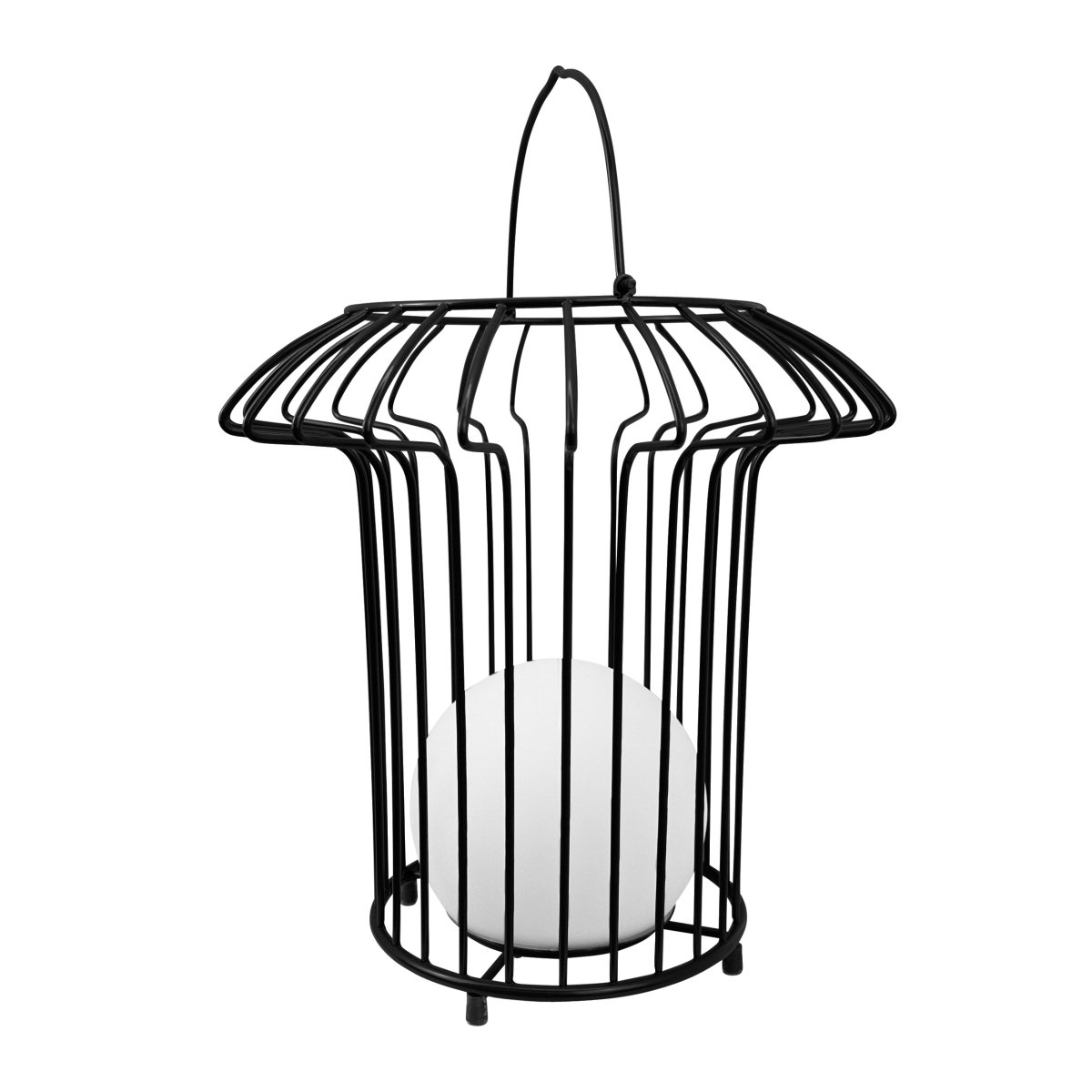 Basket 32cm Schwarz tragbare Von Dyberg Larsen - &nbsp; Lyktan laddas enkelt med medf&ouml;ljande USB-kabel, vilket g&ouml;r att du kan njuta av dess vackra ljus &aring;ret om (adapter ing&aring;r ej).