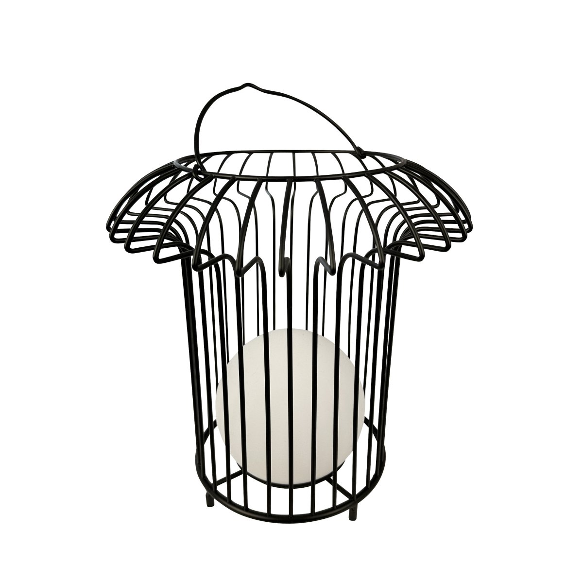 Basket 32cm Schwarz tragbare Von Dyberg Larsen - &nbsp; Lyktan laddas enkelt med medf&ouml;ljande USB-kabel, vilket g&ouml;r att du kan njuta av dess vackra ljus &aring;ret om (adapter ing&aring;r ej).