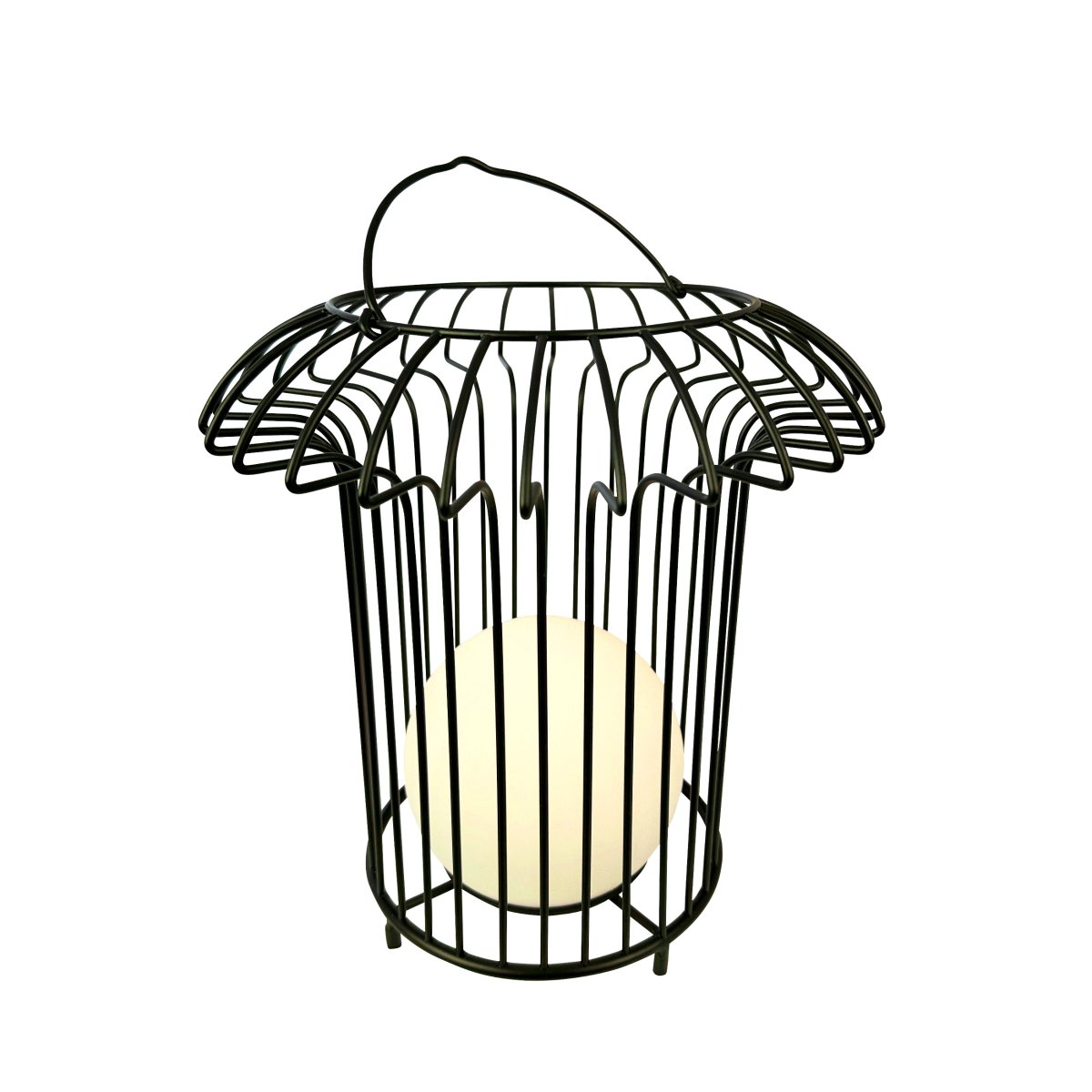 Basket 32cm Schwarz tragbare Von Dyberg Larsen - &nbsp; Lyktan laddas enkelt med medf&ouml;ljande USB-kabel, vilket g&ouml;r att du kan njuta av dess vackra ljus &aring;ret om (adapter ing&aring;r ej).