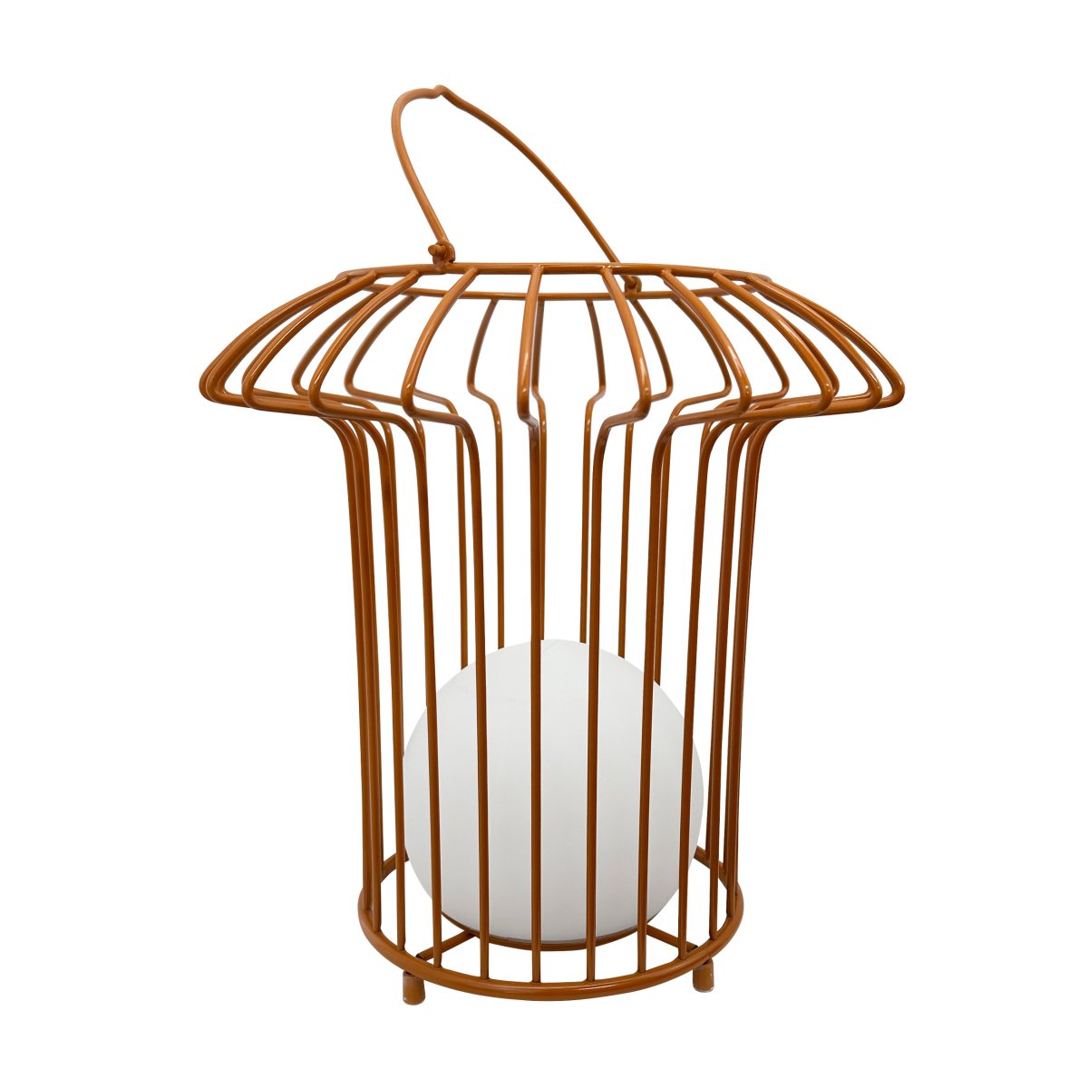 Basket 32cm Terrakotta tragbare Von Dyberg Larsen - &nbsp; Lyktan laddas enkelt med medf&ouml;ljande USB-kabel, vilket g&ouml;r att du kan njuta av dess vackra ljus &aring;ret om (adapter ing&aring;r ej).