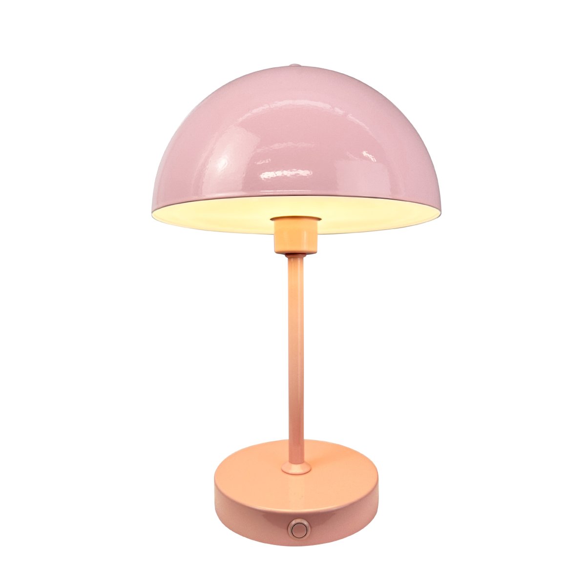 Stockholm 30cm Rosa tragbare Von Dyberg Larsen - Die praktische Akkuanzeige zeigt deutlich an, wann es Zeit zum Aufladen ist und bei voller Ladung leuchtet das Licht mit einer Akkuladung bis zu 6 Stunden lang.
