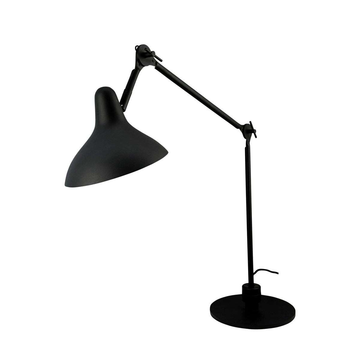 Lotus 85cm Schwarz schreibtischlampe Von Dyberg Larsen - Eine ideale Lösung für alle, die sowohl eine praktische Beleuchtung als auch ein stilvolles Designelement für ihren Schreibtisch oder ihr Arbeitszimmer suchen.