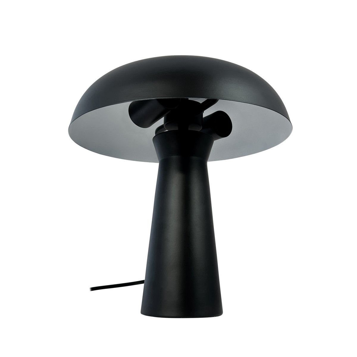 Iris 28cm Schwarz tischlampe Von Dyberg Larsen - Die Lampe verbreitet ein angenehmes und gleichm&auml;&szlig;iges Licht und eignet sich daher ideal, um im Schlafzimmer, Wohnzimmer oder Flur eine entspannte Atmosph&auml;re zu schaffen.