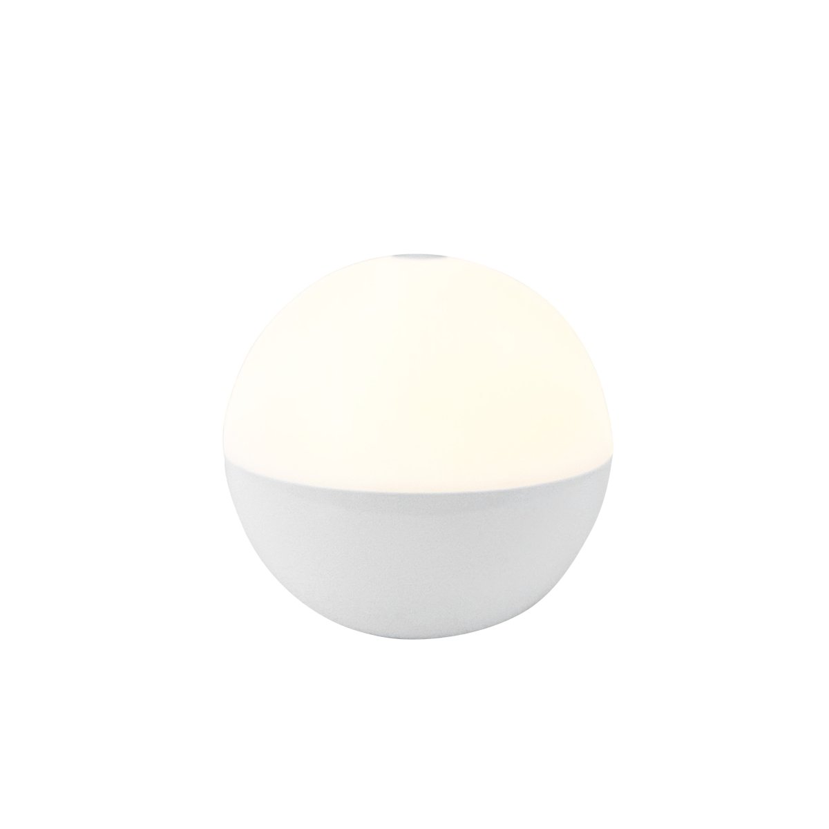 Alba 10cm 2er-Pack Weiß tragbare Von Dyberg Larsen - Die Lampen verf&uuml;gen &uuml;ber integrierte LEDs mit drei Helligkeitsstufen, die sich bequem per Touch-Sensor an der Oberseite der Schirme oder mit der mitgelieferten Fernbedienung einstellen lassen.