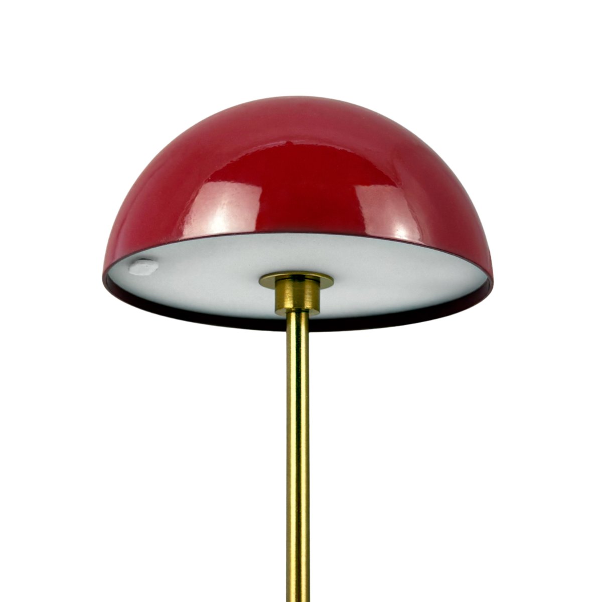 Along set 20cm ROT tragbare Von Dyberg Larsen - Die dunklen, geschwungenen Schirme harmonieren perfekt mit den Lampenf&uuml;&szlig;en in Messingoptik und ergeben einen modernen und harmonischen Look.