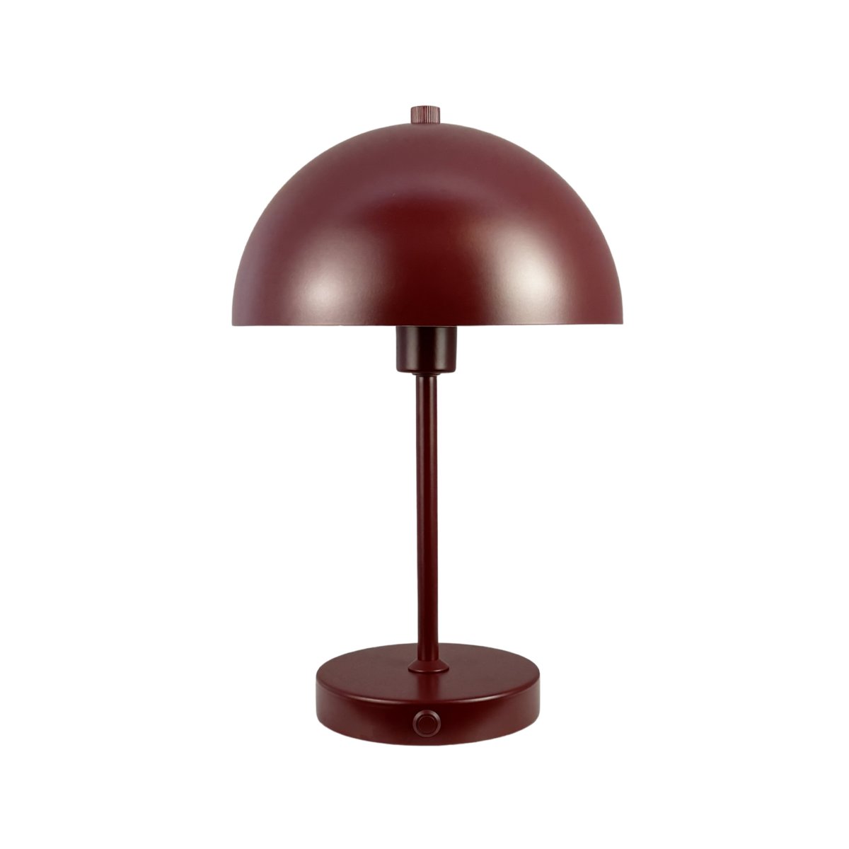 Stockholm 30cm ROT tragbare Von Dyberg Larsen - Die tragbare Metall-Tischleuchte Stockholm besticht durch ihre elegante, dunkelbraune Oberfl&auml;che und verleiht Ihrem Zuhause einen stilvollen und modernen Touch.
