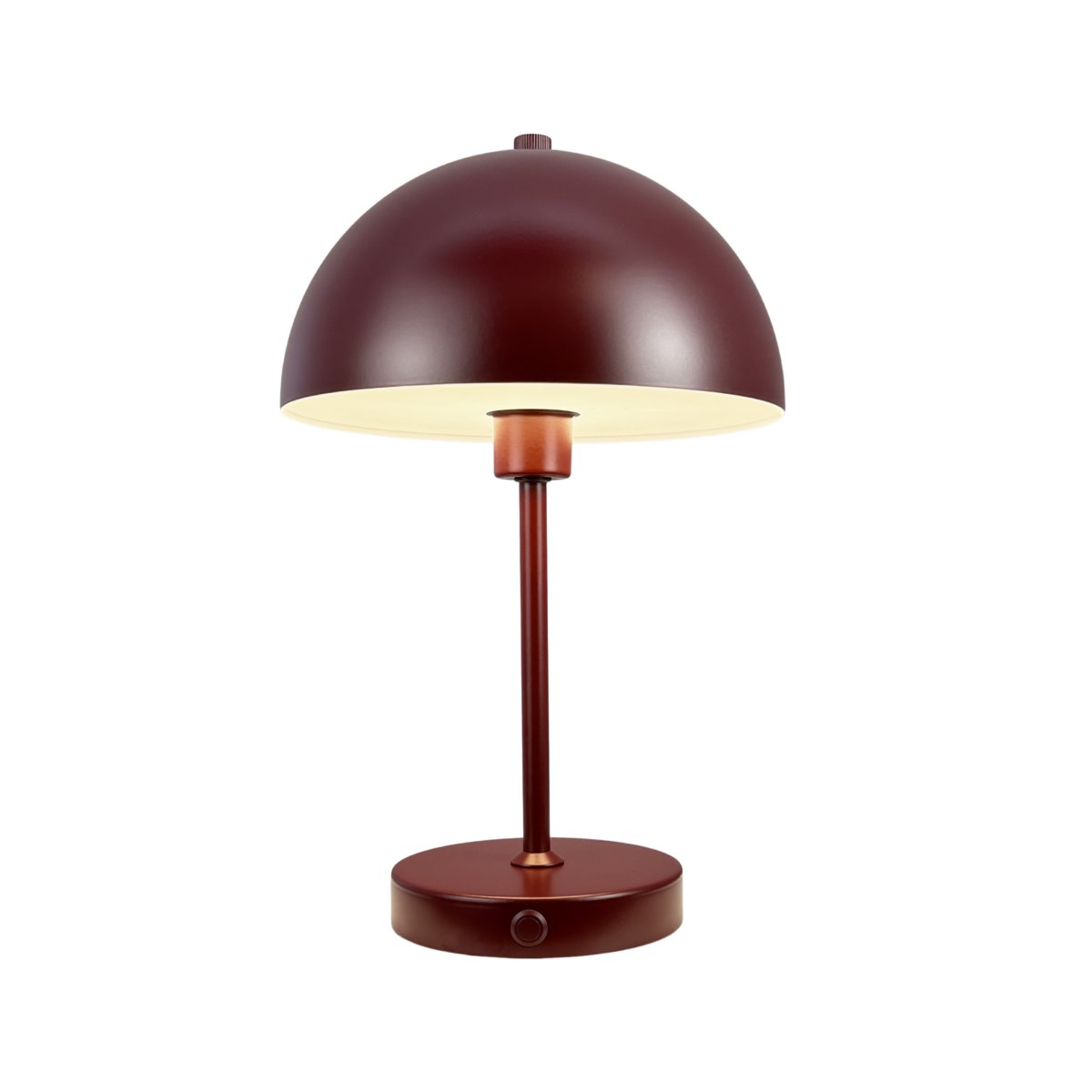 Stockholm 30cm ROT tragbare Von Dyberg Larsen - Die tragbare Metall-Tischleuchte Stockholm besticht durch ihre elegante, dunkelbraune Oberfl&auml;che und verleiht Ihrem Zuhause einen stilvollen und modernen Touch.