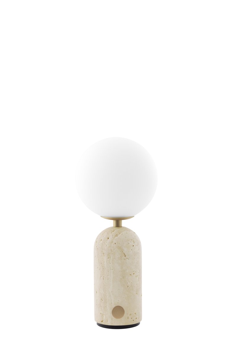 Torrano 28cm Beige Travertin tragbare Von Globen Lighting - F&uuml;r eine optimale Akkulaufzeit sollte die Lampe vor dem ersten Gebrauch vollst&auml;ndig aufgeladen, bei l&auml;ngerer Lagerung alle drei Monate aufgeladen und w&auml;hrend des Ladevorgangs ausgeschaltet sein.