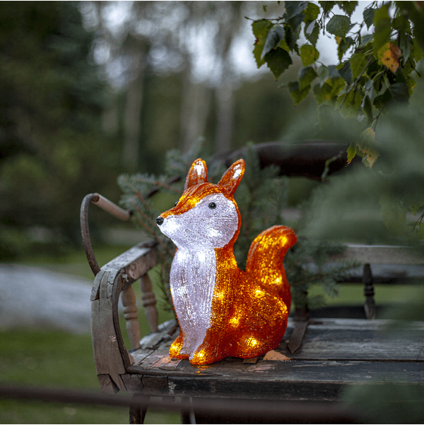 Crystalo Räv Orange Von Star Trading - Dekorative Fuchsfigur für drinnen und draußen.