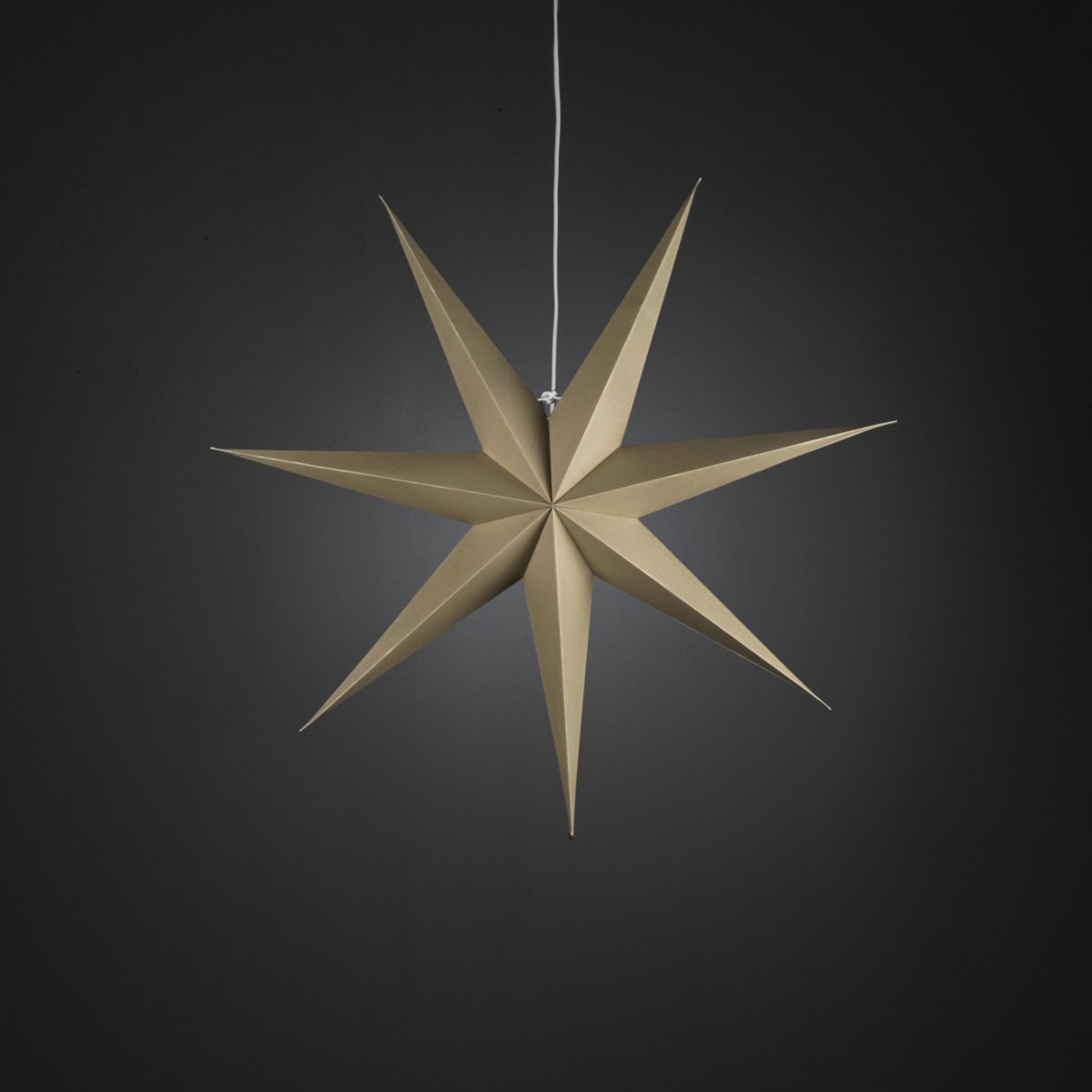Papierstern Ø78 Beige Von Konstsmide - Das schlichte, elegante Design verbreitet ein sanftes und angenehmes Licht, das in der Advents- und Weihnachtszeit für eine harmonische Stimmung sorgt.