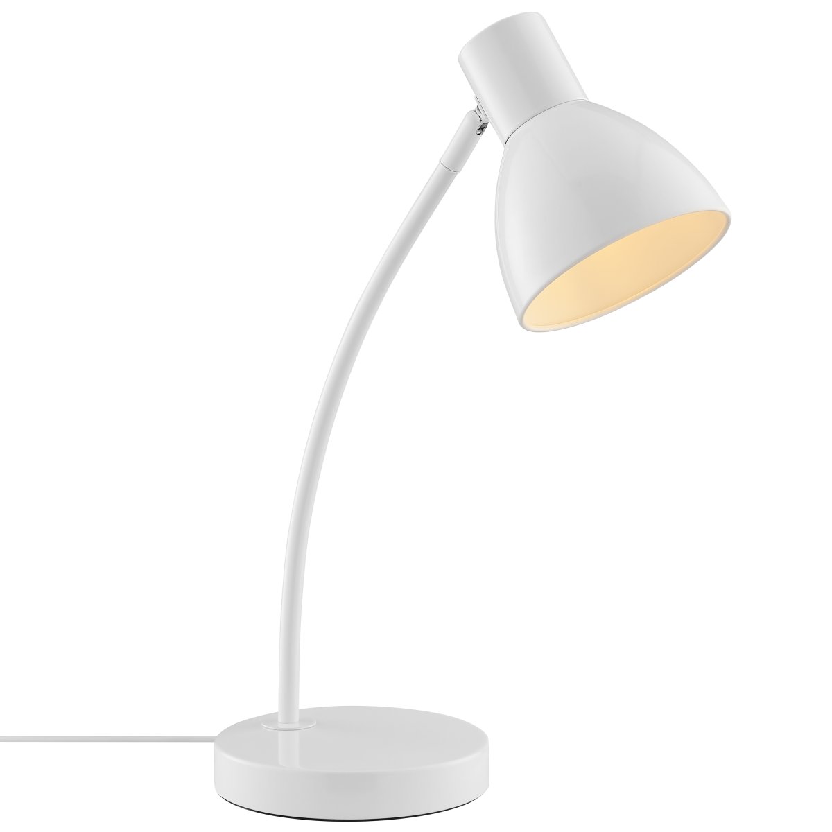 Jerry 43cm Weiß schreibtischlampe Von Brilliant - Mit ihrem klaren, minimalistischen Design passt sie perfekt in moderne und klassische Wohnumgebungen.