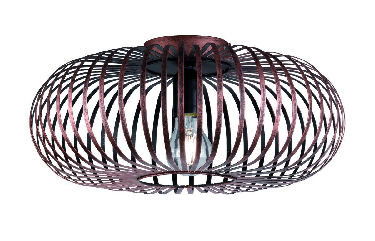 Johann Ø40 Antikes Kupfer deckenleuchte Von Trio Lighting - Die Deckenleuchte JOHANN ist mit ihren mehreren Metallhalterungen, die einen harmonischen Lampenschirm bilden, ein einzigartiges Designobjekt.