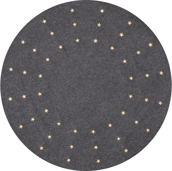 Christbaumteppich Grau Von Star Trading - Grau; Fichtenmatte mit 80cm Durchmesser.