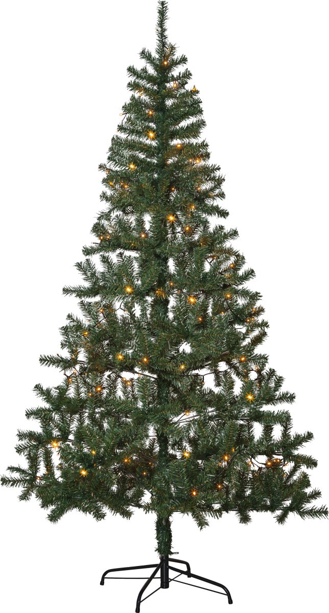 Alvik 210cm Grün Von Star Trading - 210 cm gro&szlig;er k&uuml;nstlicher Baum mit beiliegender Lichterkette mit 180 Lichtern in warmem Goldwei&szlig;.