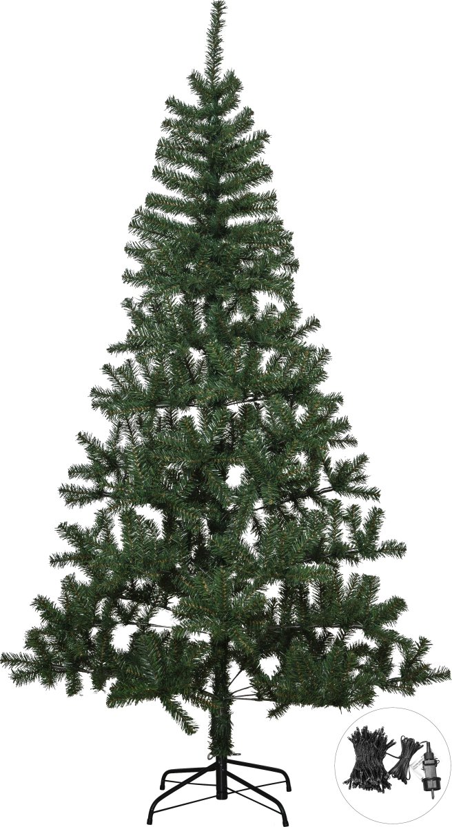 Alvik 210cm Grün Von Star Trading - 210 cm gro&szlig;er k&uuml;nstlicher Baum mit beiliegender Lichterkette mit 180 Lichtern in warmem Goldwei&szlig;.