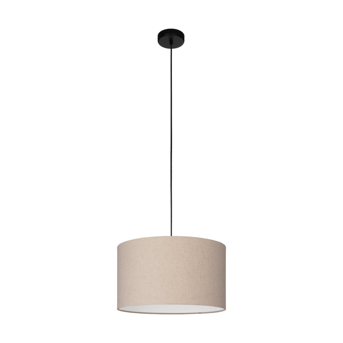 Feniglia Ø38 Beige hängelampe Von Eglo - Der Lampenschirm aus Leinen in einem warmen, nat&uuml;rlichen Farbton erzeugt ein sanftes und angenehmes Licht.