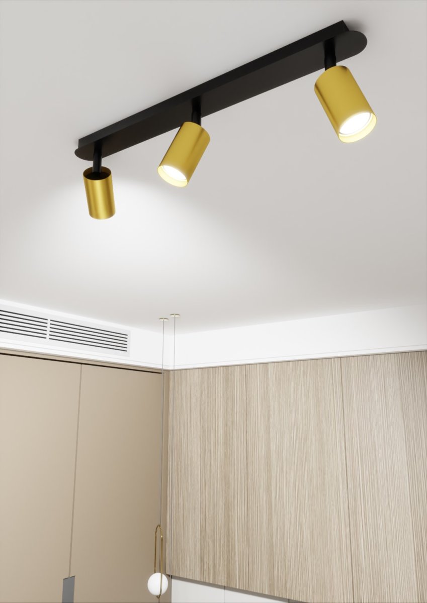 Zen 3 Gold spotlight Von Emibig Lighting - Die Lampen zeichnen sich durch ihr schlichtes Design und ihre elegante Form aus, wodurch sie sich in die meisten Umgebungen einf&uuml;gen.