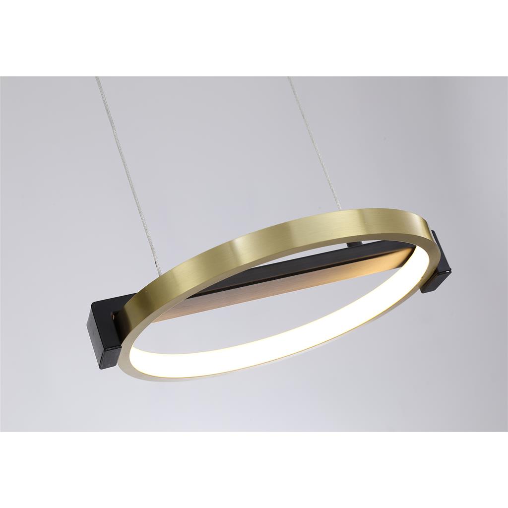Aerial 106cm Messing/Schwarz hängelampe Von Searchlight - Die Leuchte ist h&ouml;henverstellbar und passt perfekt &uuml;ber den Esstisch oder in die K&uuml;che.