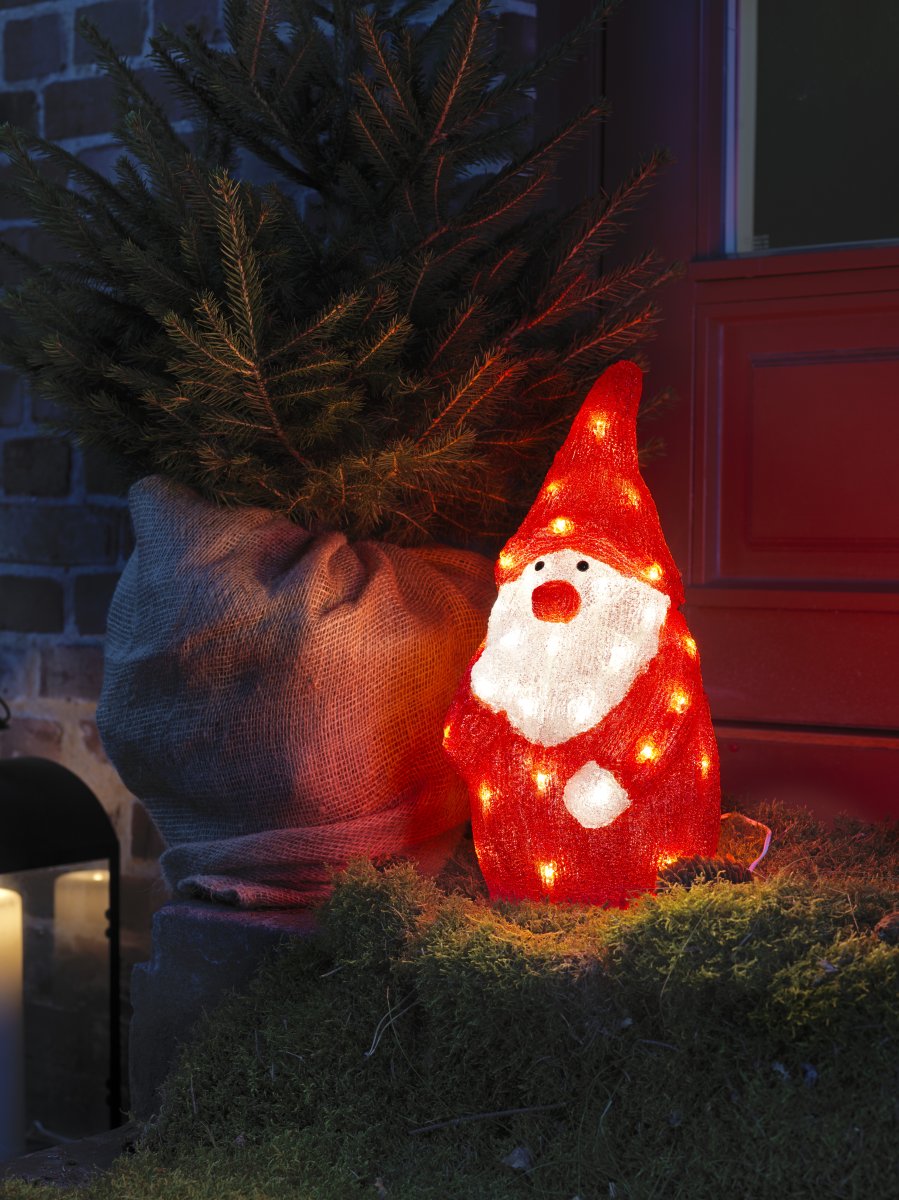 Weihnachtsmann aus Acryl ROT Von Konstsmide - Schaffen Sie mit diesem dekorativen Acryl-Weihnachtsmann eine einladende und stimmungsvolle Weihnachtsatmosph&auml;re.