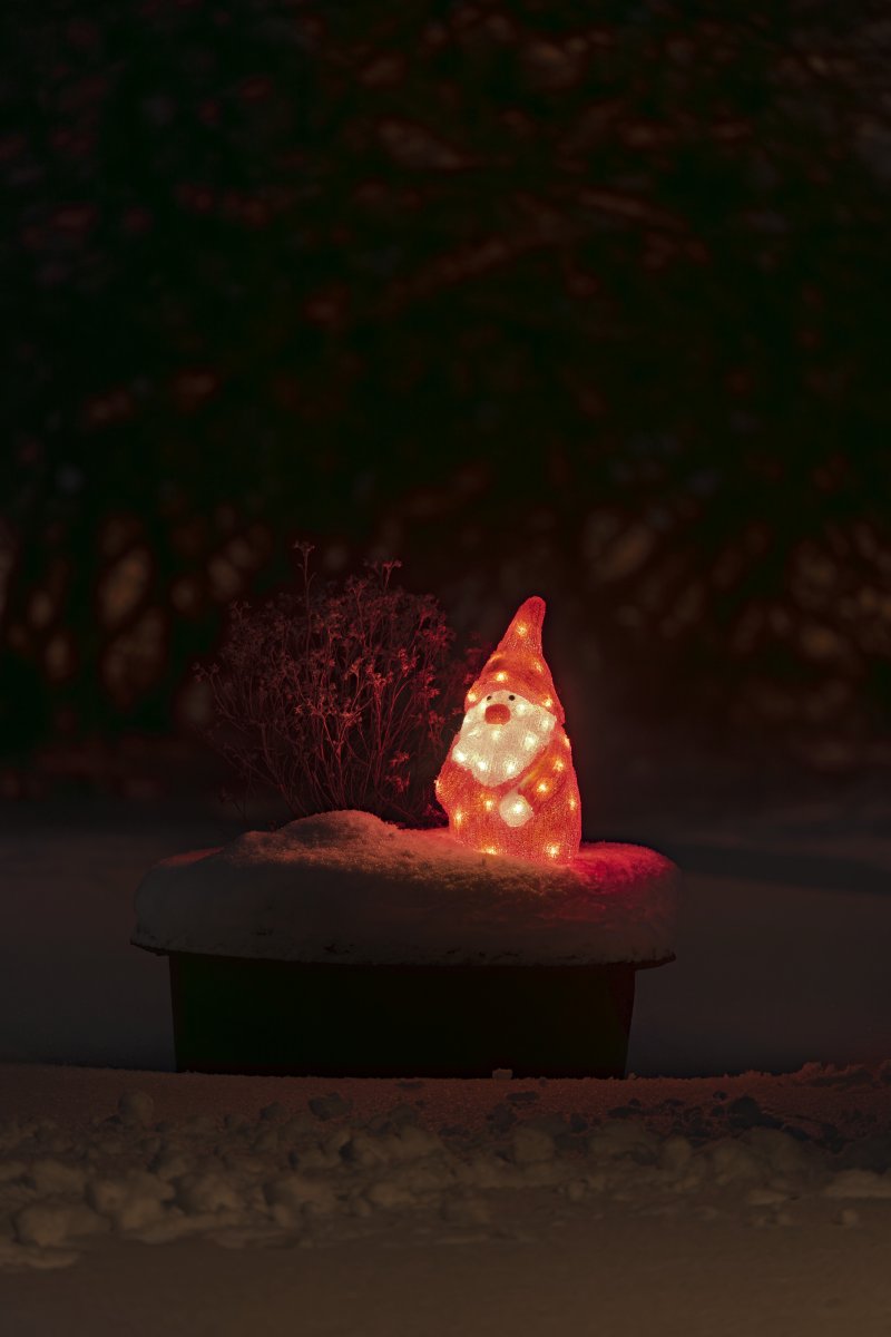 Weihnachtsmann aus Acryl ROT Von Konstsmide - Schaffen Sie mit diesem dekorativen Acryl-Weihnachtsmann eine einladende und stimmungsvolle Weihnachtsatmosph&auml;re.