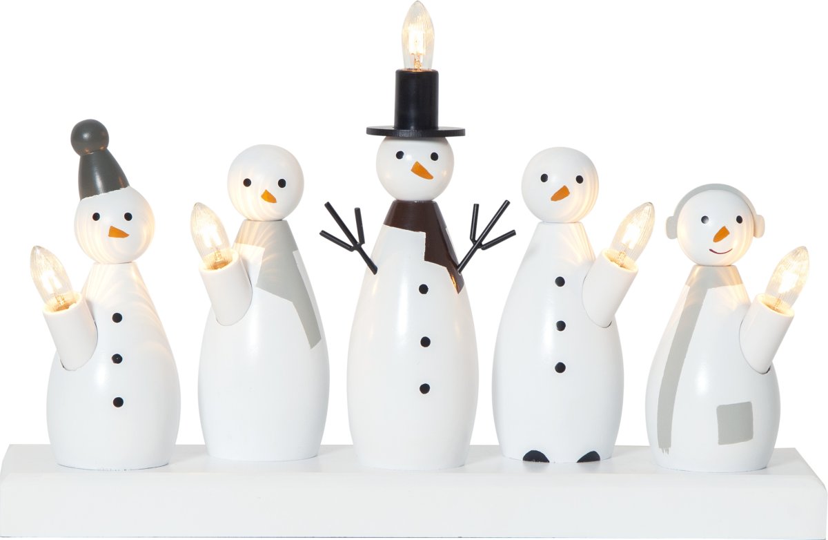 Snowman Weiß Von Star Trading - Der Kerzenst&auml;nder sorgt f&uuml;r eine fantastische, sch&ouml;ne und fr&ouml;hliche Weihnachtsstimmung.