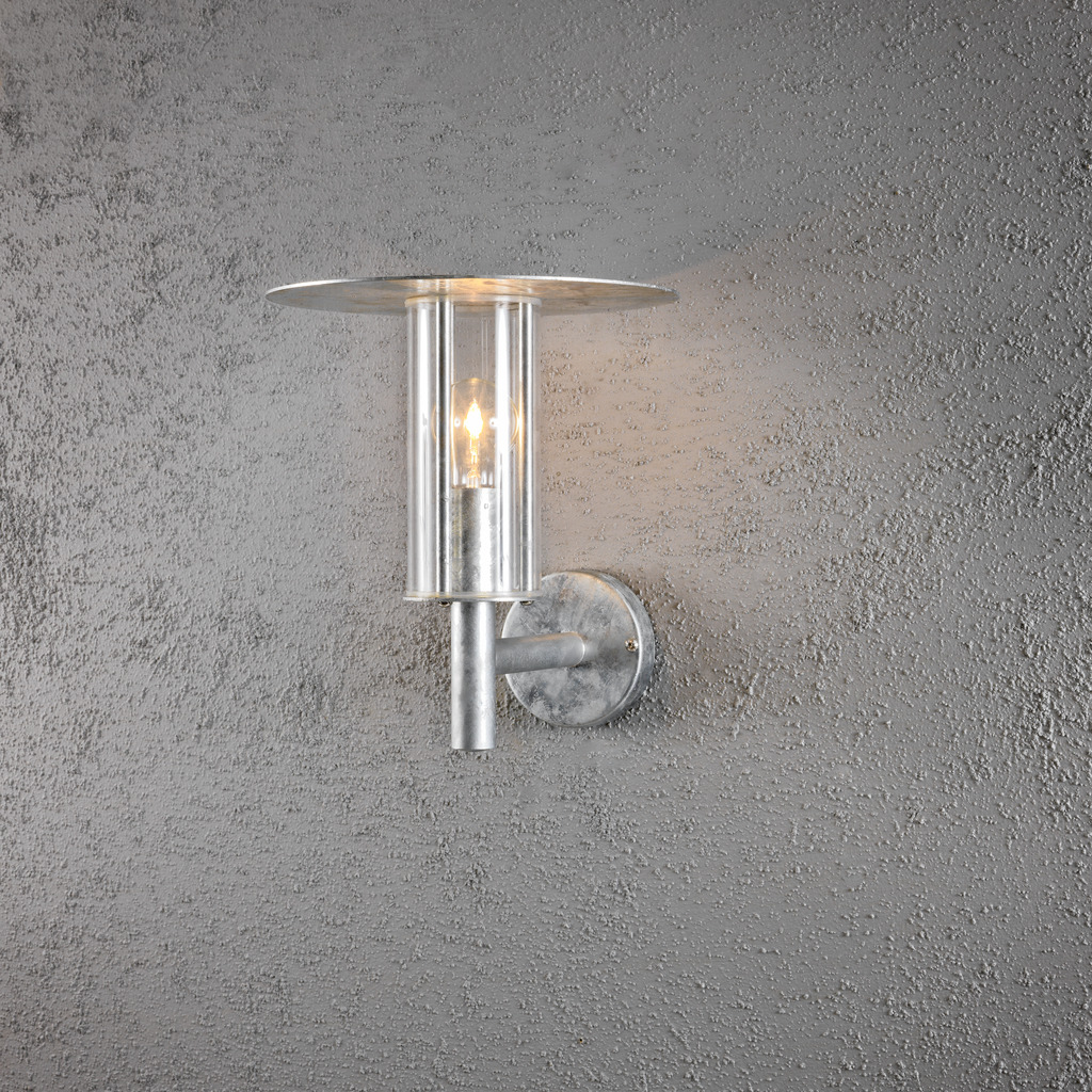Mode Verzinkter Stahl außenlampe Von Konstsmide - Eine perfekte Kombination aus Funktionalität und Ästhetik, die Ihrer Fassade ein zeitloses und industrielles Aussehen verleiht.