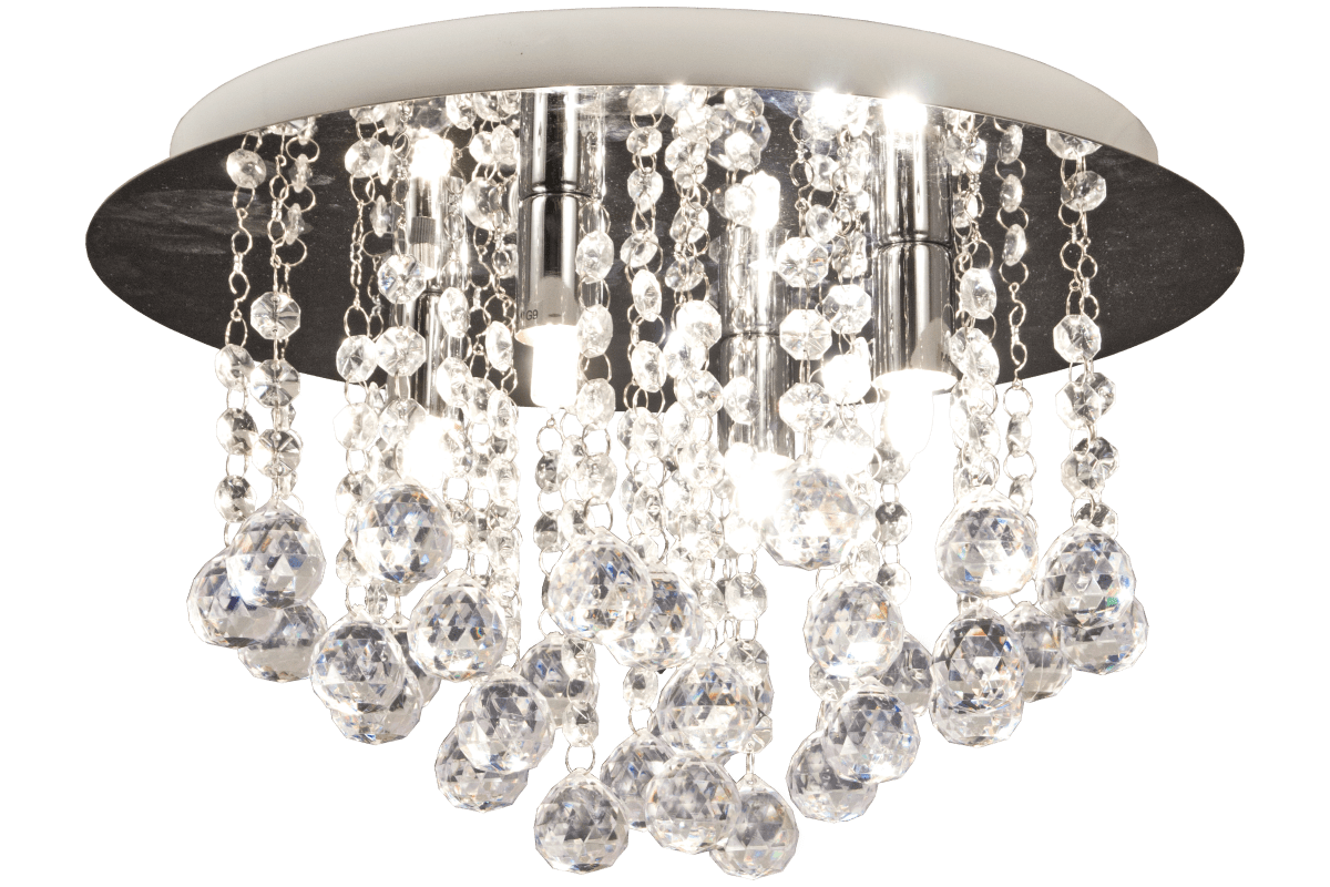 Donau Ø35 Chrom kristall Von Aneta Lighting - Mit ihrem warmweißen Licht sorgt DONAU für eine sowohl funktionale als auch dekorative Beleuchtung, die jeden Raum aufwertet.