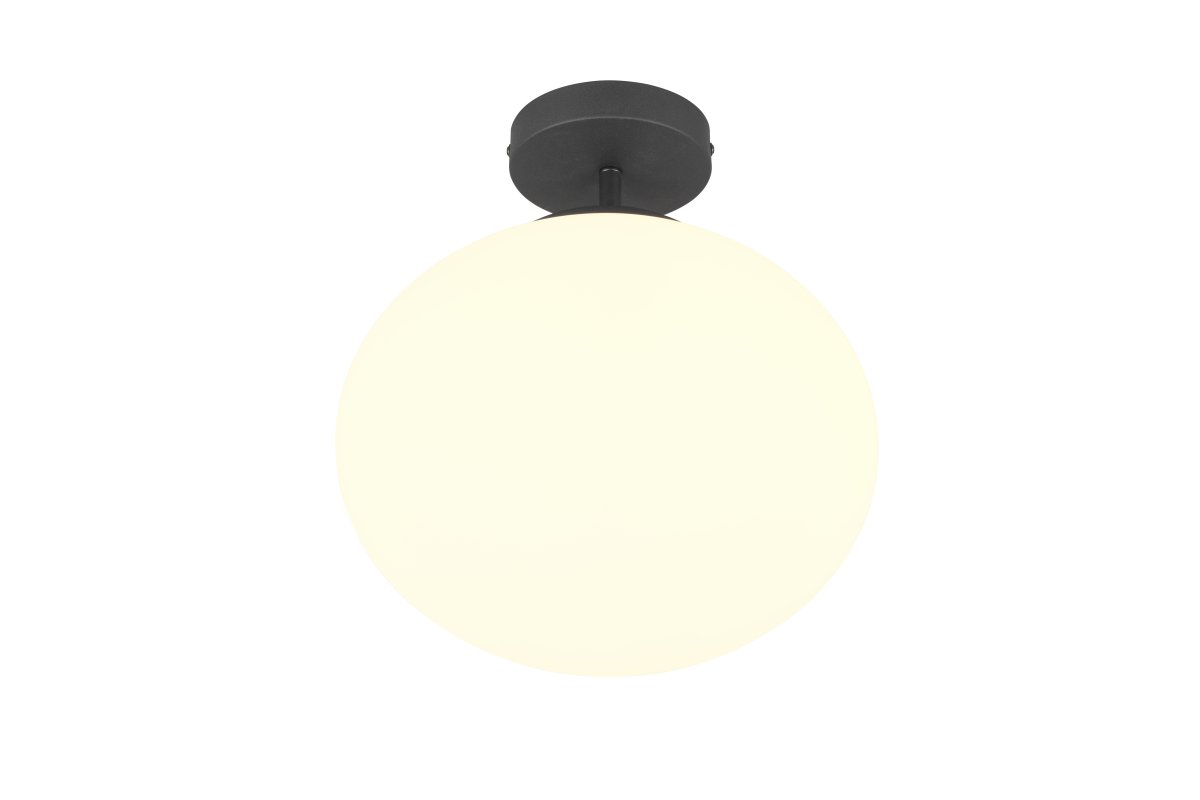 Fomento Ø30 Schwarz deckenleuchte Von Trio Lighting - Die Kombination aus mattschwarzem und weißem Glas erzeugt ein Gefühl von Luxus und Eleganz.
