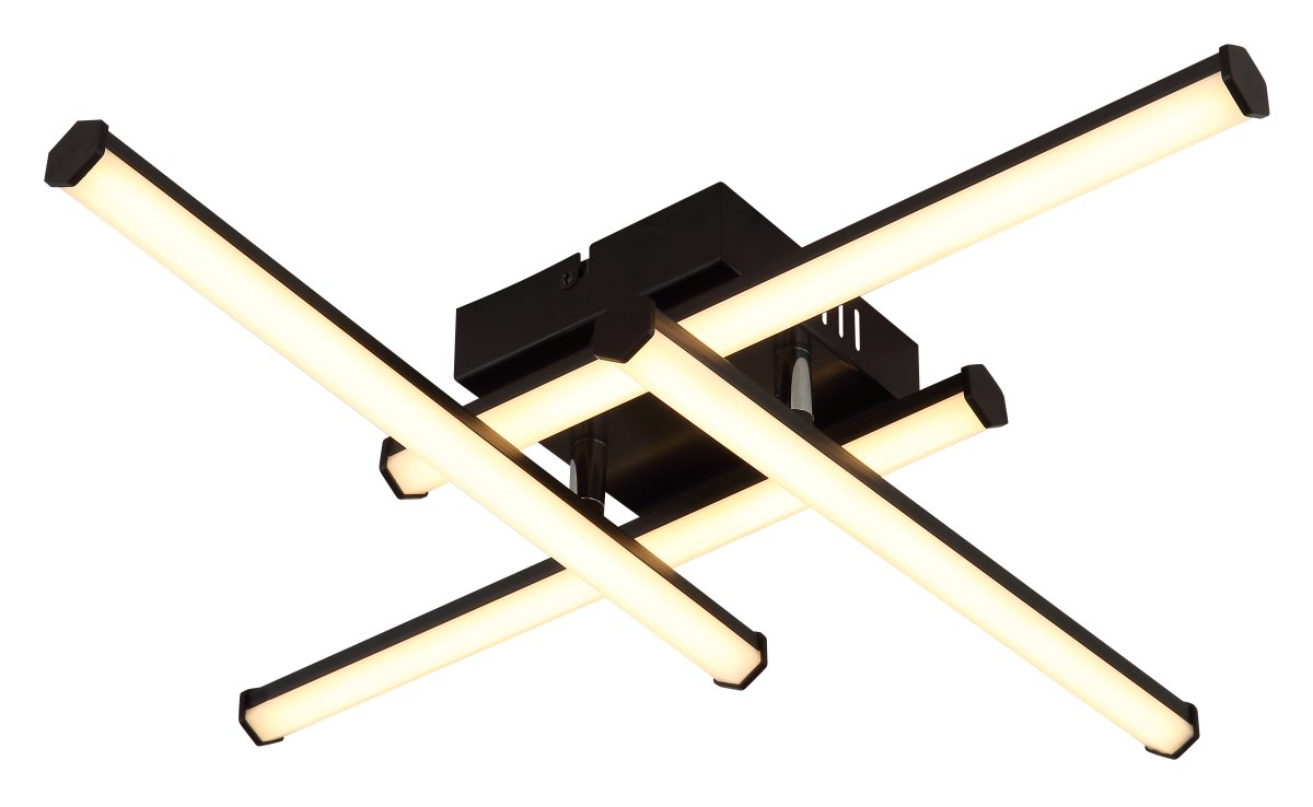 Kirina 50cm Schwarz deckenleuchte Von Globo Lighting - Kirina adderar moderna stil till rummet med dess innovativa, kvadratiska design.