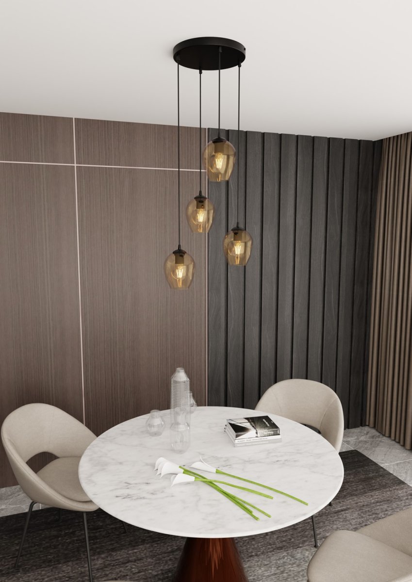 Istar Premium Ø40 Bernstein hängelampe Von Emibig Lighting - Istar ist eine vielseitige und zeitlose Kollektion von Deckenleuchten.