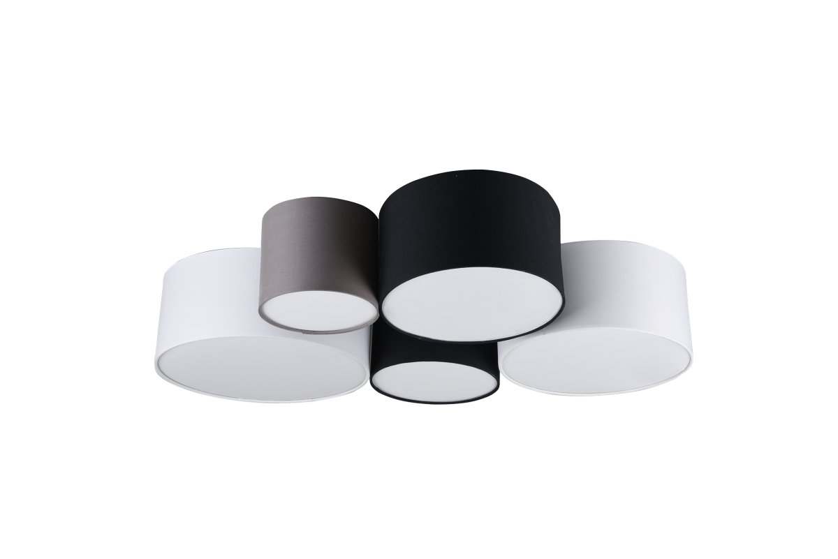 Hotel 90cm Mehrfarbig deckenleuchte Von Trio Lighting - Die Deckenleuchte HOTEL kommt mit ihren f&uuml;nf Lichtquellen besonders gut in Wohn- und Schlafzimmern zur Geltung, wo sie harmonische Lichtakzente setzt und f&uuml;r eine behagliche Atmosph&auml;re sorgt.